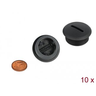 DeLOCK Tappo ermetico M25 x 1,5 nero 10 pezzi