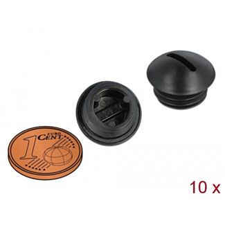 DeLOCK Tappo ermetico M12 x 1,5 nero 10 pezzi