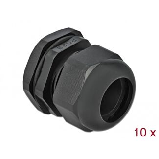 DeLOCK Pressacavo PG29 10 pezzi nero