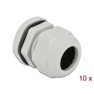 DeLOCK Pressacavo PG25 10 pezzi grigio