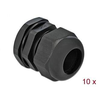 DeLOCK Pressacavo PG25 10 pezzi nero