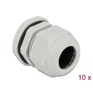 DeLOCK Pressacavo PG21 10 pezzi grigio