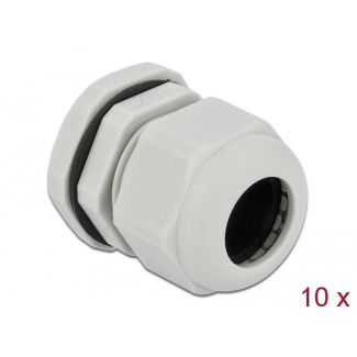 DeLOCK Cable Gland PG21 10 pieces grey