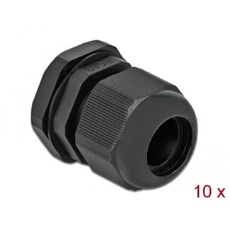 DeLOCK Pressacavo PG19 10 pezzi nero