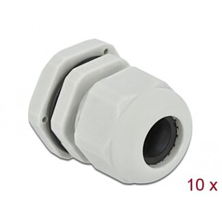 DeLOCK Pressacavo PG16 10 pezzi grigio