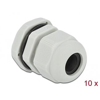 DeLOCK Pressacavo PG13,5 10 pezzi grigio