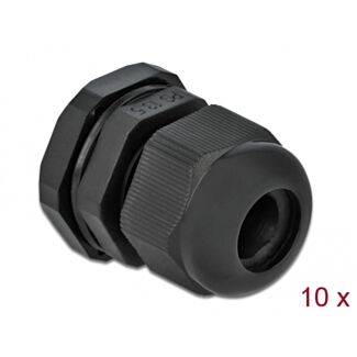 DeLOCK Pressacavo PG13,5 10 pezzi nero
