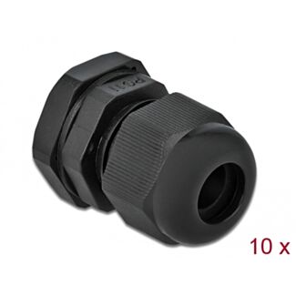 DeLOCK Pressacavo PG11 10 pezzi nero