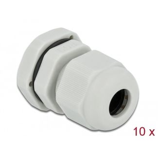 DeLOCK Cable Gland PG9 10 pieces grey