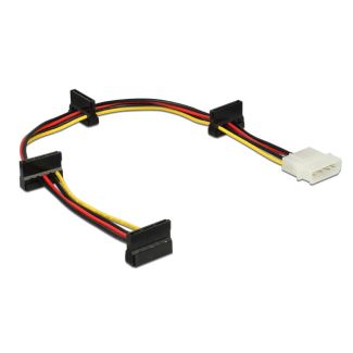 DeLOCK 0.4m, Molex 4p/4xSATA 15p