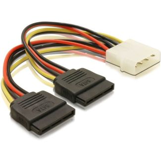 DeLOCK Cable Power SATA HDD 2x > 4pin male 0.112 m