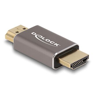 DeLOCK Adattatore HDMI maschio per maschio 8K 60 Hz grigio metallo