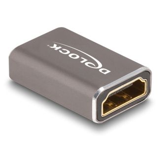 DeLOCK HDMI Adapter female to female 8K 60 Hz grey metal