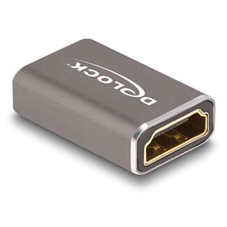 DeLOCK Adattatore HDMI femmina per femmina 8K 60 Hz grigio metallo
