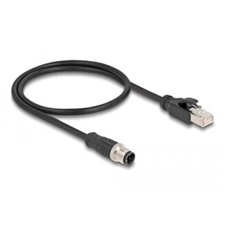 DeLOCK M12 Cavo adattatore D-coded 4 pin maschio a RJ45 maschio da 50 cm