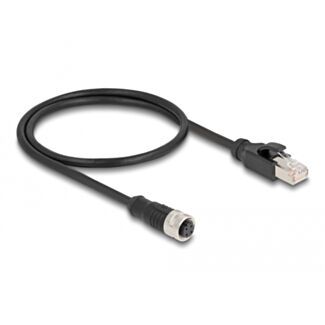 DeLOCK M12 Cavo adattatore D-coded 4 pin femmina a RJ45 maschio da 50 cm
