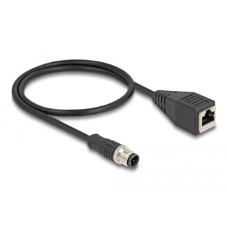 DeLOCK M12 Cavo adattatore D-coded 4 pin maschio a RJ45 femmina da 50 cm