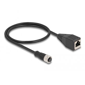 DeLOCK M12 Cavo adattatore D-coded 4 pin femmina a RJ45 femmina da 50 cm