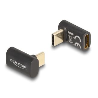DeLOCK Adapter USB 40 Gbps USB Type-C PD 3.0 100 W male to female angled 8K 60 Hz