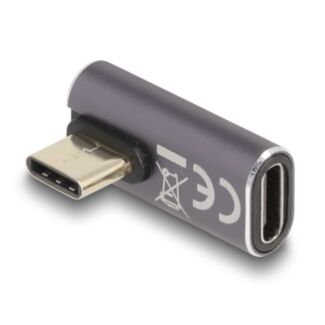 DeLOCK USB Adattatore 40 Gbps USB Type-C PD 3.0 100 W maschio per femmina con angolazione di rotazione sinistra / destra 8K 60 Hz metallo