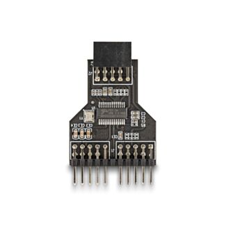DeLOCK Hub USB 2.0 da 9 pin, pin header femmina a 2 x 9 pin pin header maschio