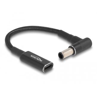 DeLOCK Adapter cable for Laptop Charging Cable USB Type-C female to Sony 6.0 x 4.3 mm male 90° angled 15 cm
