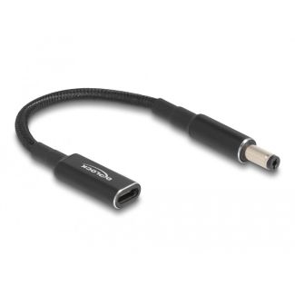 DeLOCK Adapter cable for Laptop Charging Cable USB Type-C female to 5.5 x 2.1 mm male 15 cm