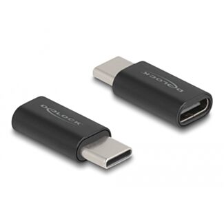 DeLOCK Adattatore SuperSpeed USB 10 Gbps (USB 3.2 Gen 2) USB Type-C maschio > protezione porta femmina nera
