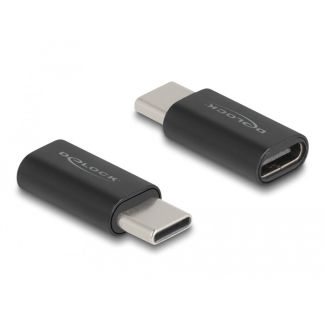 DeLOCK Adapter SuperSpeed USB 10 Gbps (USB 3.2 Gen 2) USB Type-C male to female port saver black
