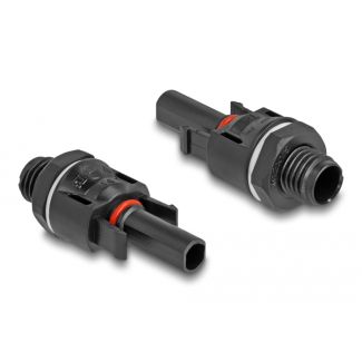 DeLOCK Connettori solari DL4 per crimpatura, maschio e femmina, nero 2 pz