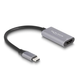 DeLOCK 60020 cavo HDMI 0,15 m HDMI tipo A (Standard) USB tipo-C Nero, Grigio