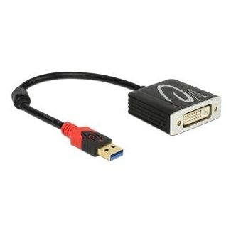 DeLOCK 62737 cavo e adattatore video 0,2 m DVI-I Nero