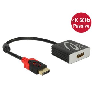 DeLOCK 0.2m, Displayport/HDMI Black