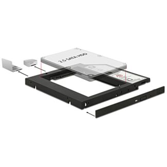 DeLOCK 62669 pannello drive bay 13,3 cm (5.25") Pannello incassato Nero