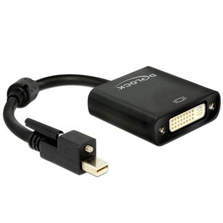 DeLOCK 62639 video cable adapter 0.25 m Mini DisplayPort DVI-I Black