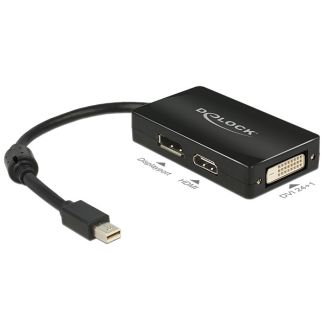DeLOCK 0.16m DisplayPort/Displayport + HDMI + DVI 0,16 m Mini DisplayPort DisplayPort + DVI + HDMI Nero