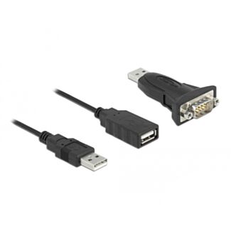 DeLOCK Adattatore USB 2.0 Tipo-A a 1 x Seriale RS-232 D-Sub 9 pin maschio con dadi