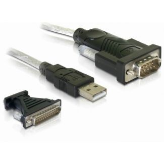 DeLOCK 61308 serial cable Black USB Type-A DB-9