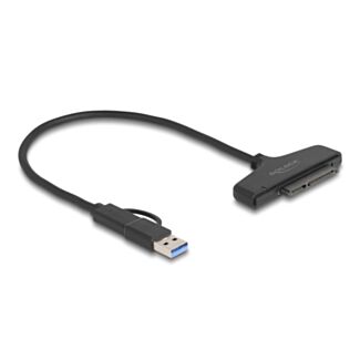 DeLOCK Convertitore da USB a SATA 6 Gb/s con connettore USB Type-C o USB Tipo-A