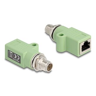 DeLOCK 60681 adattatore per inversione del genere dei cavi M12 RJ45 Verde