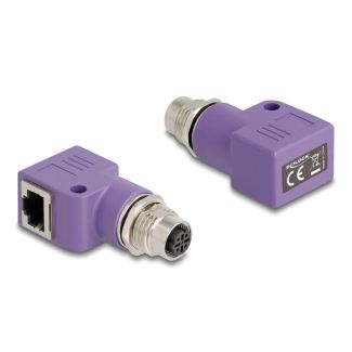 DeLOCK 60680 cable gender changer M12 RJ45 Violet