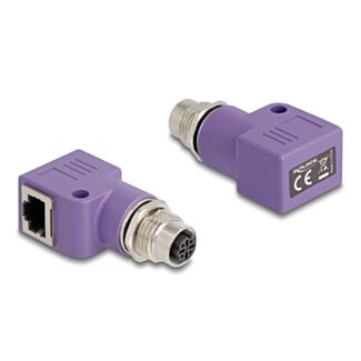 DeLOCK 60680 adattatore per inversione del genere dei cavi M12 RJ45 Viola