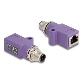 DeLOCK 60669 cable gender changer M12 RJ45 Violet