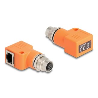 DeLOCK 60668 cable gender changer M12 RJ45 Orange