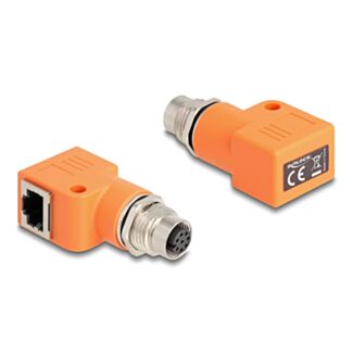 DeLOCK 60668 adattatore per inversione del genere dei cavi M12 RJ45 Arancione