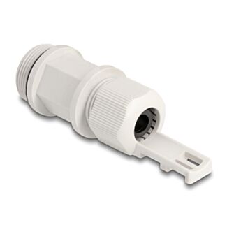DeLOCK Pressacavo M28 con fissaggio a fascetta grigio