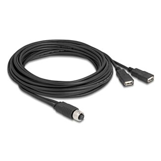 DeLOCK 60652 cavo per sensori e attuatori 5 m M12 2 x USB Type-A Nero