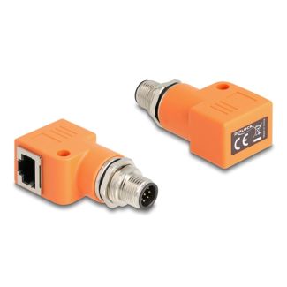 DeLOCK 60627 adattatore per inversione del genere dei cavi M12 RJ45 Arancione