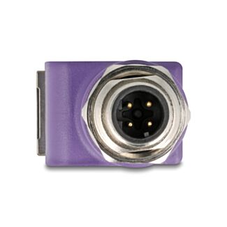 DeLOCK 60617 adattatore per inversione del genere dei cavi M12 RJ45 Viola