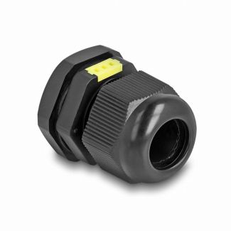 DeLOCK Cable Gland M20 with ventilation IP68 dust and waterproof black 2 pieces